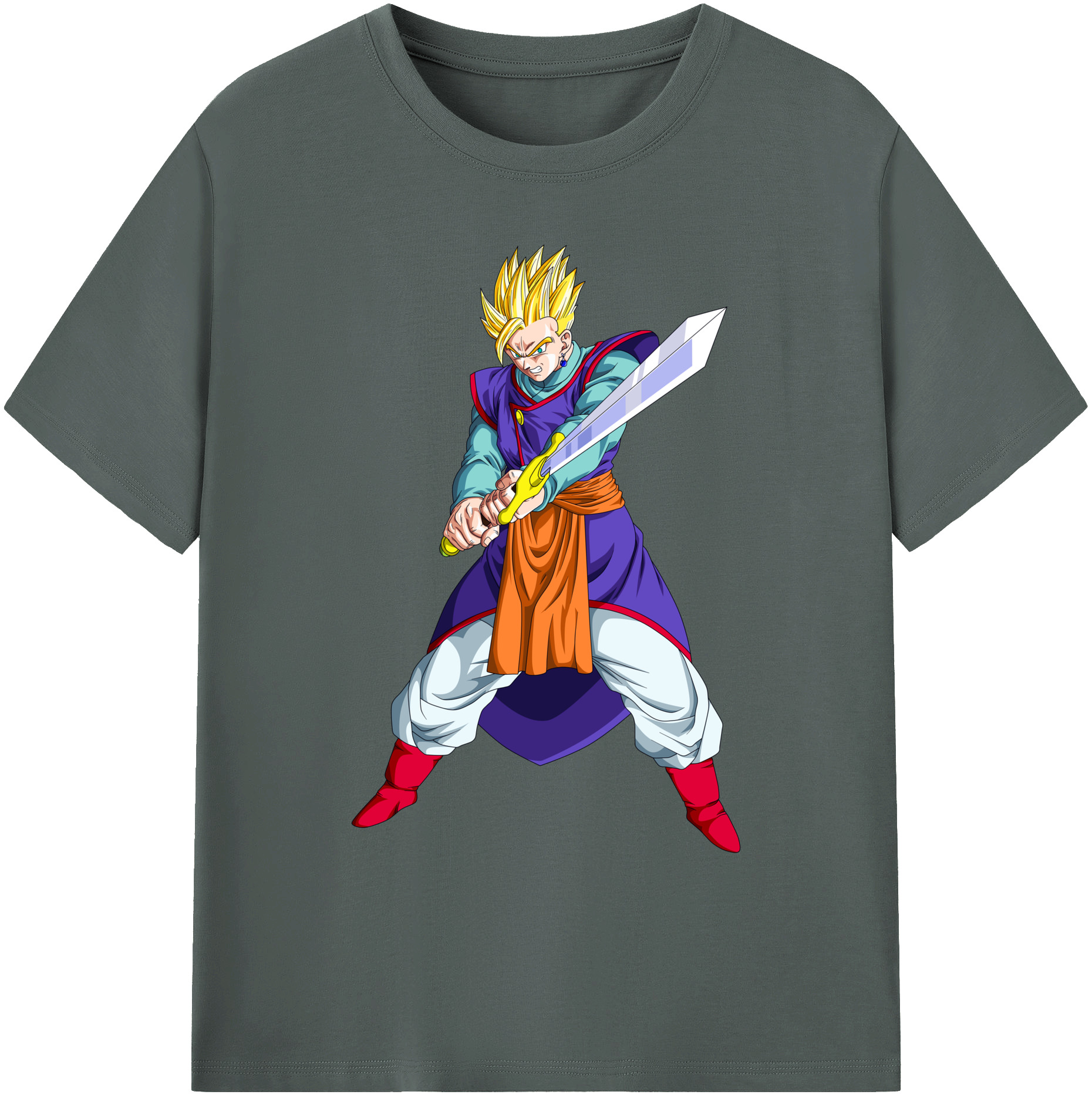 （画像用） ドラゴンボール 孫 悟飯（そんごはん）DRAGON BALL Son Gohan 綿100％ メンズ半袖Tシャツ｜肌触りやわらか＆通気性